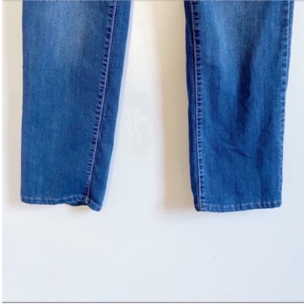 Earl straight leg embellished blue jeans Y2K button flap pockets - Picture 4 of 9